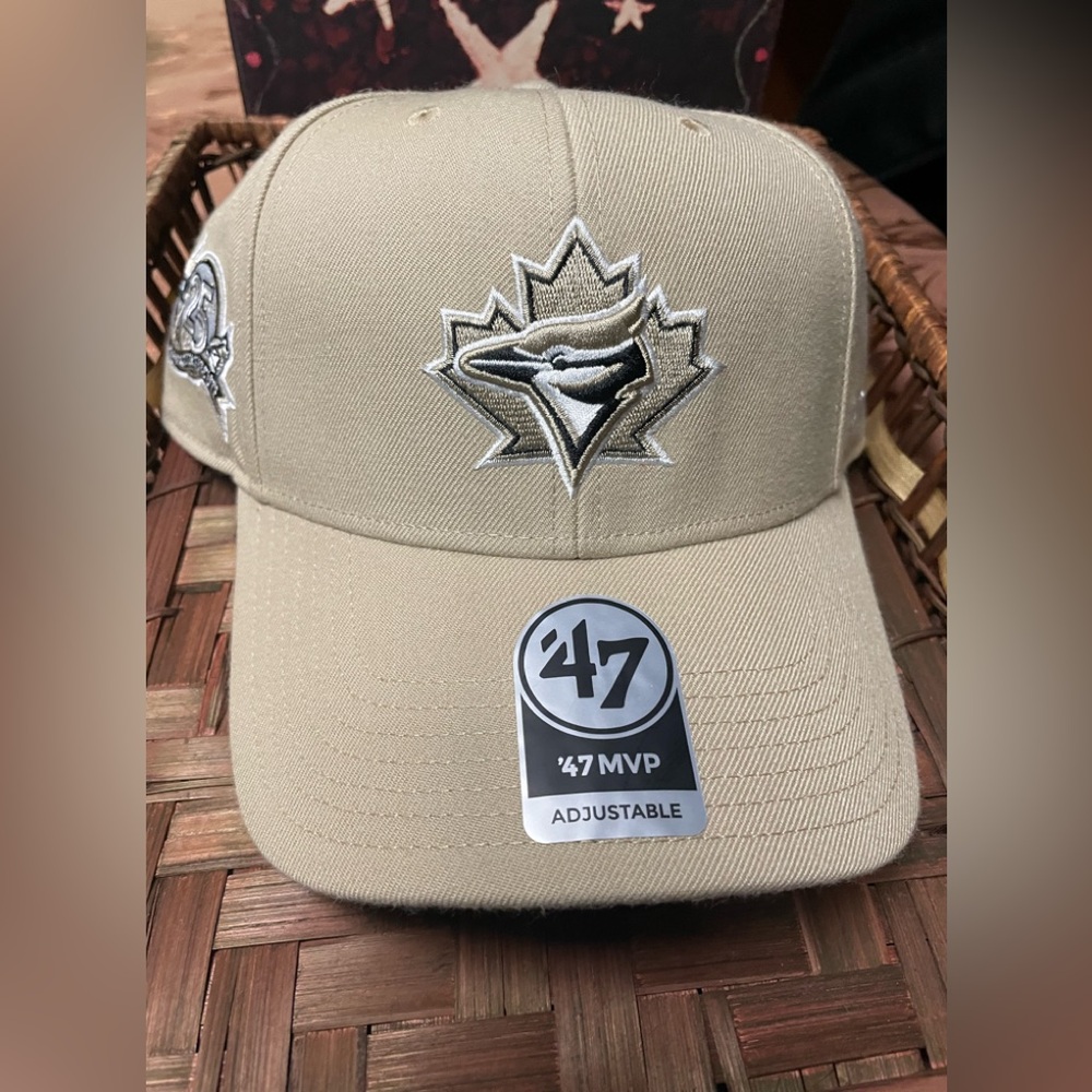 Blue Jays 47 Tan Toronto Blue Jays Logo Adjustable Cap